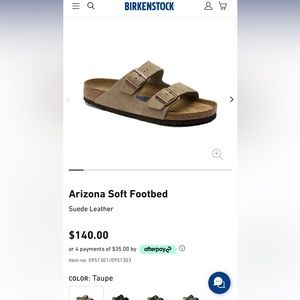 Birkenstock Arizona Taupe Suede